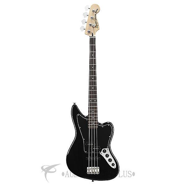 Custom Fender Squier Vintage Modified Jaguar Special Rosewood FB Electric Bass Black - 0328900506 #1 image