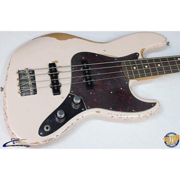 Custom Fender Flea Jazz Bass w/ Gig Bag, Roadworn Shell Pink, Rosewood FB, NEW! #34925 #1 image