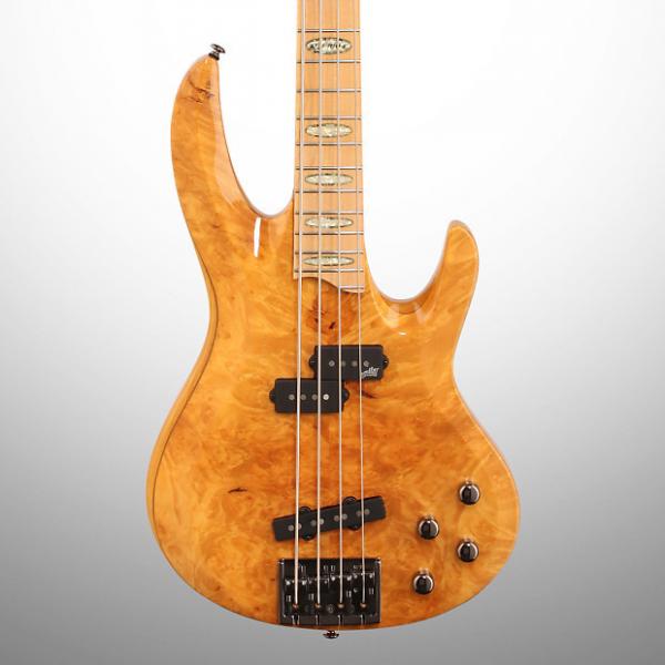 Custom ESP LTD RB1004 Electric Bass, Burl Maple Honey Natural #1 image