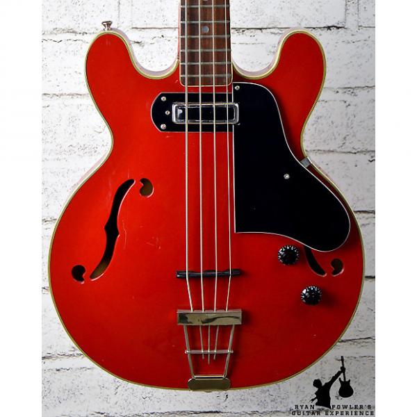Custom Vintage 1970s Electra Japan Hollowbody Bass Red #1 image