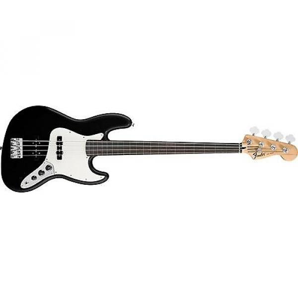 Custom Fender Standard Jazz Bass Fretless Bass Guitar (Black) #1 image