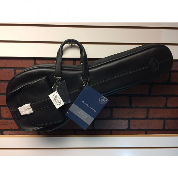 Custom Reunion Blues A-Style Mandolin Bag Black Leather #1 image