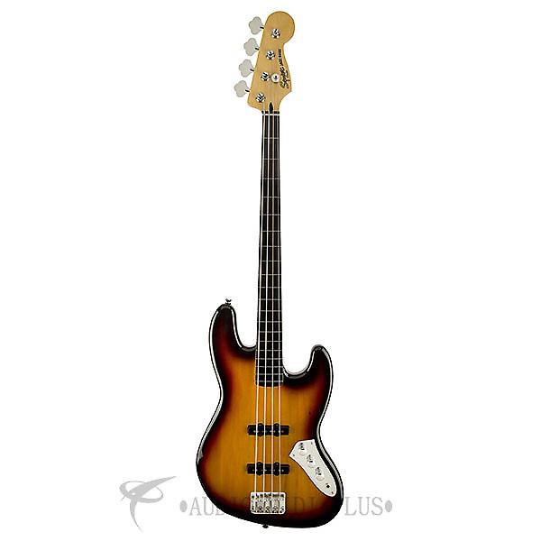 Custom Fender Squier Vintage Modified Jazz Fretless Ebonol FB 4/S Electric Bass Guitar 3-Color Sunburst #1 image
