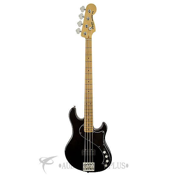Custom Fender Squier Deluxe Dimension Maple Fingerboard 4-String Electric Bass Guitar Black - 301402506 #1 image