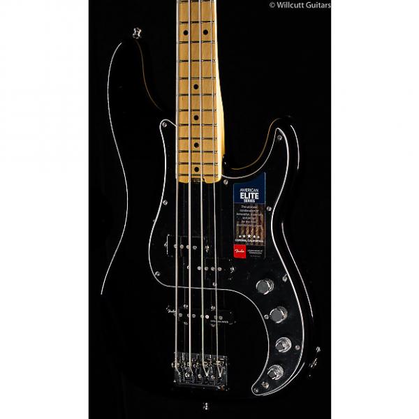 Custom Fender American Elite Precision Bass Black Maple (894) #1 image