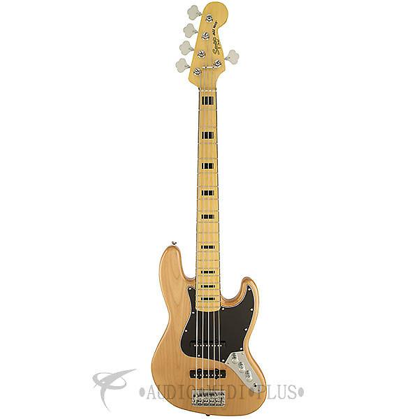 Custom Fender Squier Vintage Modified Jazz V Maple Fingerboard Eletric Bass Natural - 0306760521 #1 image