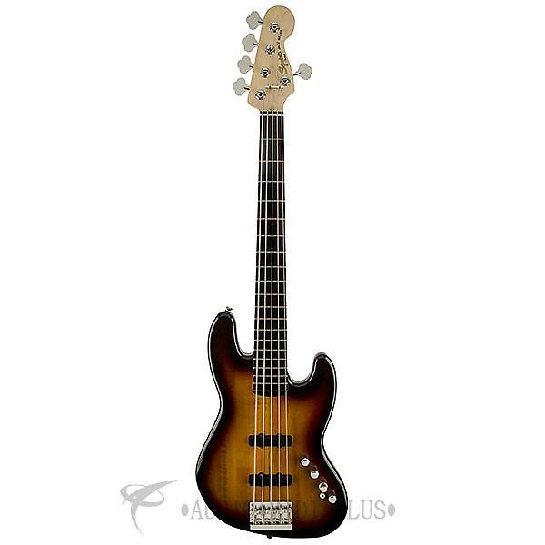Custom Squier Deluxe Jazz Active Ebonol Fingerboard 5 Strings Electric Bass Guitar 3-Color Sunburst #1 image
