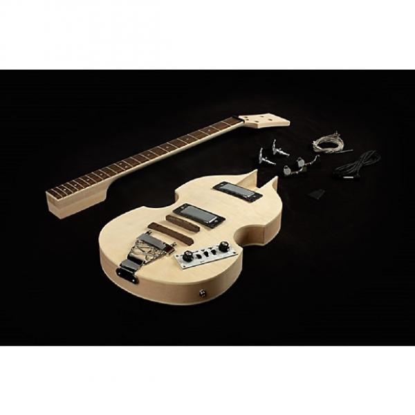 Custom DIY Electric Bass Guitar Kit Set-In Neck Flamed Maple Veneer Top #1 image