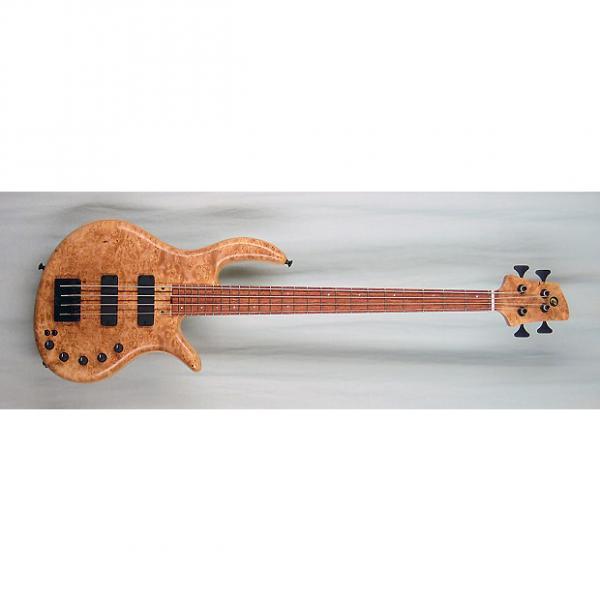 Custom Elrick Handcarved e-volution 4-String Bass Guitar, Gold Series, Bubinga Fingerboard #1 image