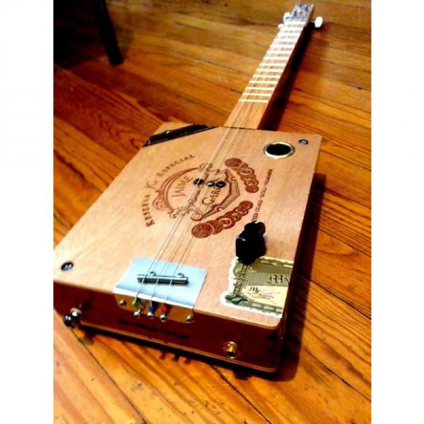 Custom Bluesboy Jag 'Jaime Garcia' 3 String Acoustic/Electric Cigar Box Guitar #1 image