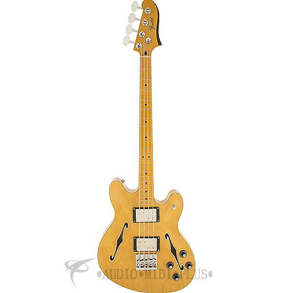 Custom Fender Starcaster Maple Fingerboard Electric Bass Natural - 0243302521 - 885978320400 #1 image