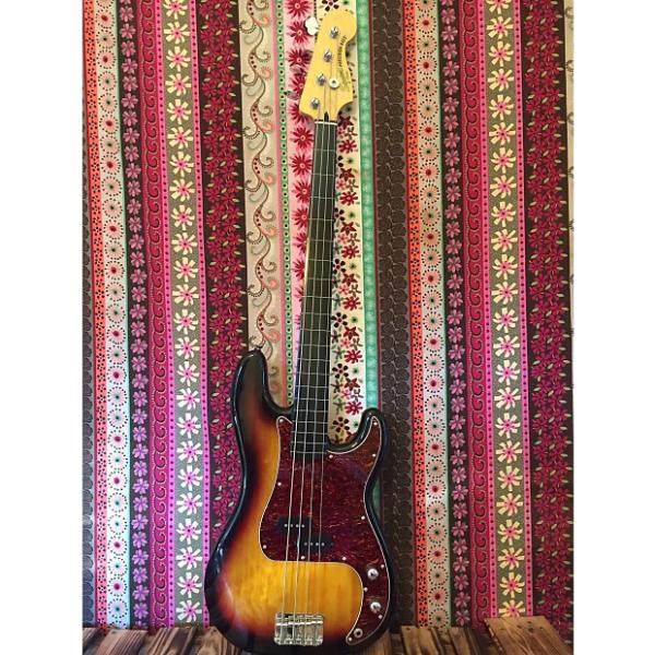 Custom Squier Fretless P-Bass 2016 Sunburst #1 image