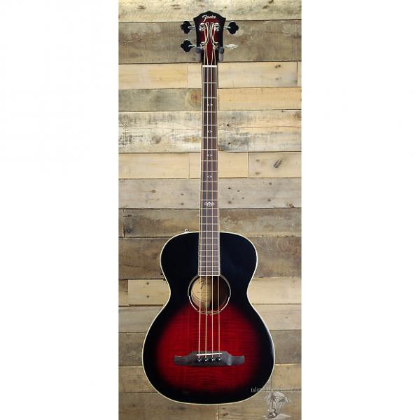 Custom Fender T Bucket Acoustic Electric Bass Guitar Trans Cherry Sunburst #1 image