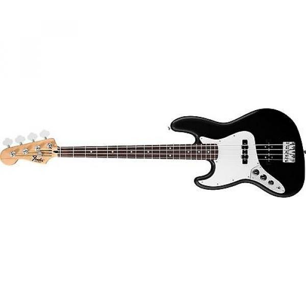 Custom Fender Standard Jazz Bass Left-Handed Bass Guitar (Black) #1 image