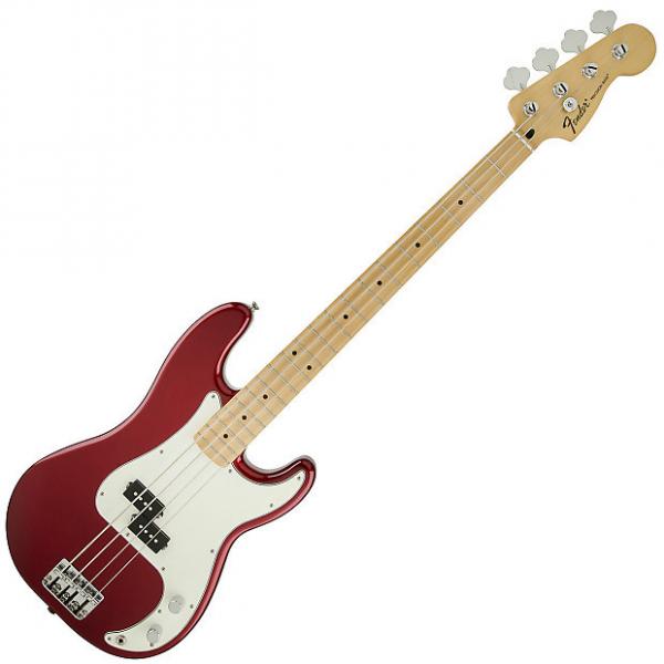 Custom Fender Standard Precision Bass Guitar Maple Candy Apple Red #1 image
