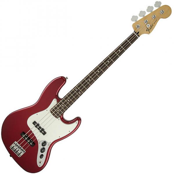 Custom Fender Standard Jazz Bass Guitar Rosewood Candy Apple Red #1 image