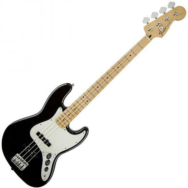 Custom Fender Standard Jazz Bass Guitar Maple Black #1 image