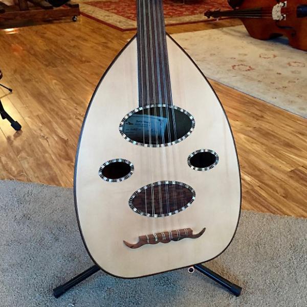 Custom Egyptian Oud, walnut with clear lacquer and abalone #1 image