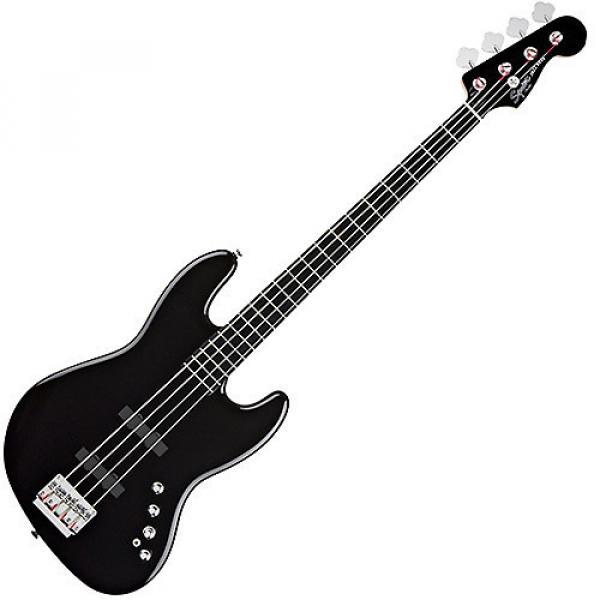 Custom FENDER SQUIER Deluxe Active Jazz Bass Guitar IV 4 String Black #1 image