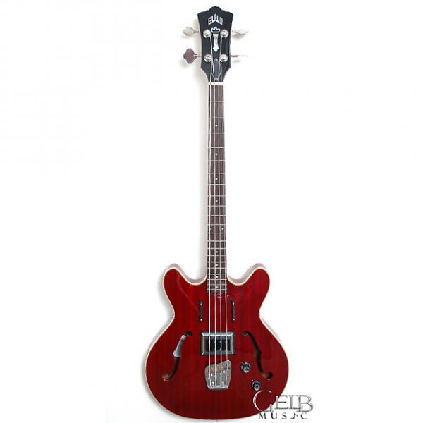 Custom Guild Starfire Hollowbody Bass, Newark St. Collection, Cherry Red with Case - 3792400866 #1 image