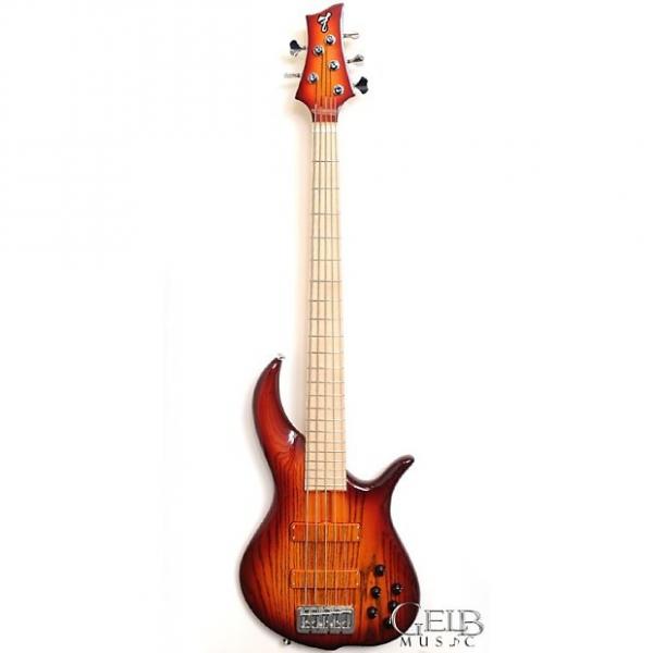 Custom F Bass BN5 Ash Body, Maple Fingerboard Electric Bass, Auburn Burst with Deluxe Gigbag - FSR580914 #1 image