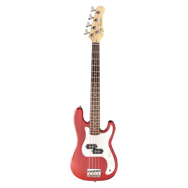 Custom Jay Turser JTB-40 Series 3/4 Electric Bass Guitar, Transparent Red #1 image