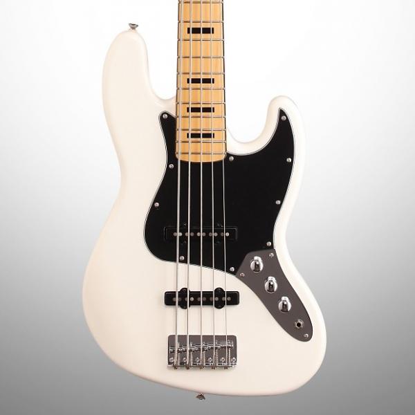 Custom Squier Vintage Modified Jazz V Electric Bass, 5-String, Olympic White #1 image