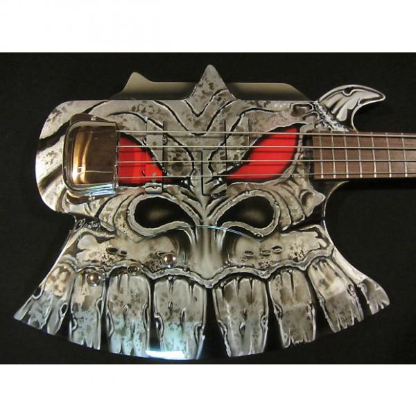 Custom Cort Gene Simmons Axe Bass Custom Painted by Gentry Riley - Silver Dragon #1 image