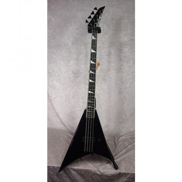 Custom 2008 USA Jackson Custom Shop Rhoads bass guitar in gloss black with case #1 image