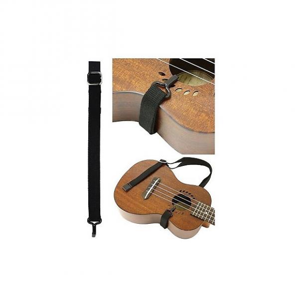 Custom Sangle ukulele Aria - nylon noire avec crochet #1 image