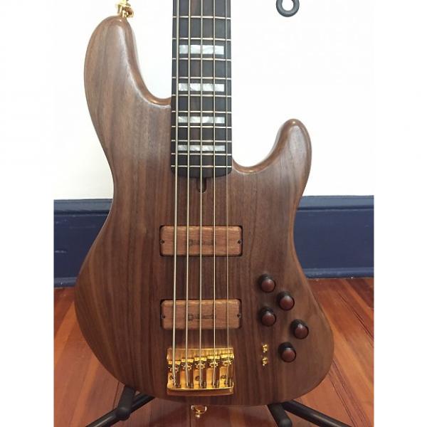 Custom Custom Warmoth 5 String Jazz Bass Guitar Aguilar OBP-3, DiMarzio, Hipshot, Fender #1 image