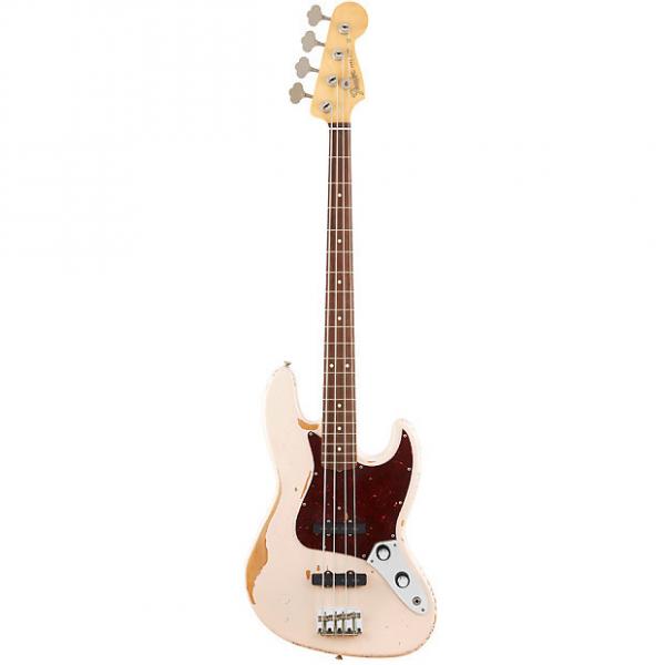 Custom Fender Flea Jazz Bass Roadworn Shell Pink 4-string Electric Bass with Rosewood Fingerboard #1 image