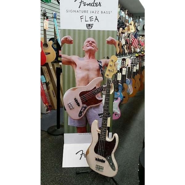 Custom Fender Flea Signature Jazz Bass 2016 Road Worn Faded Shell Pink nitrocellulose lacquer finish #1 image