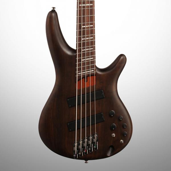 Custom Ibanez SRFF805 Fan Fret Electric Bass, 5-String, Walnut Flat #1 image