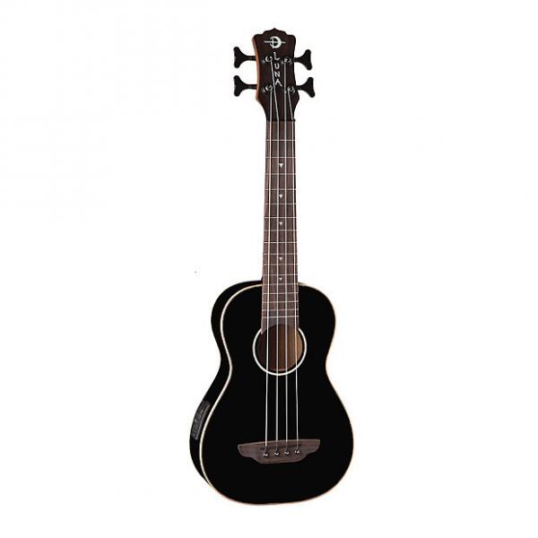 Custom Luna Guitars Baritone Bass Ukulele - Gloss Black #1 image