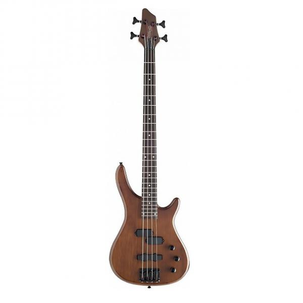 Custom Stagg 4-String Fusion Bass Guitar - Walnut Stain #1 image
