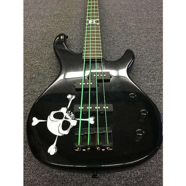 Custom Squier MB-4 Skull and Crossbones with deluxe Fender gig bag #1 image