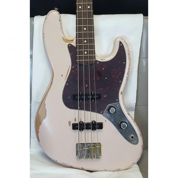 Custom Fender Flea Jazz Bass, Rosewood Fingerboard, Roadworn Shell Pink 0141020356 #1 image