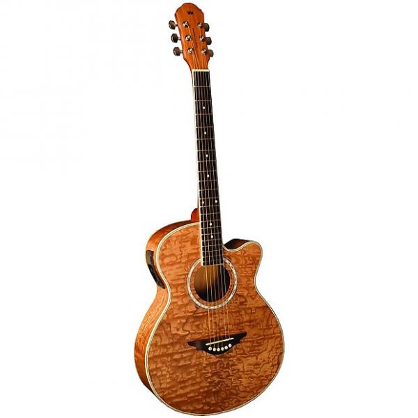 Custom Morgan Monroe MM-QANT Quilted Ash Acoustic Electric Guitar, Natural #1 image