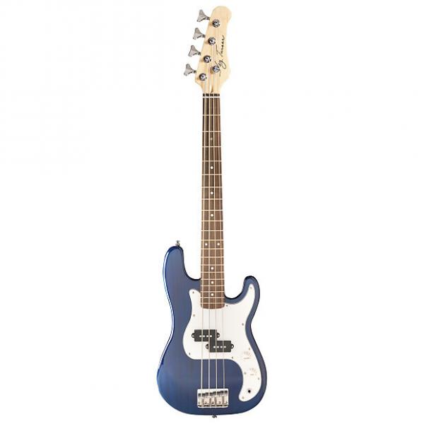 Custom Jay Turser JTB-40 3/4 Size Electric Bass Guitar, Transparent Blue #1 image