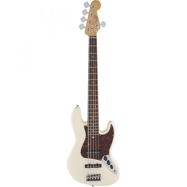 Custom Fender American Standard Jazz Bass V RW in Olympic White 2015 #1 image