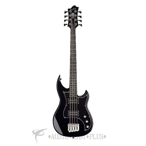 Custom Hagstrom HB-8 8 String Bass Guitar - Black Gloss - HB8-BLK-U - 08809179804967 #1 image