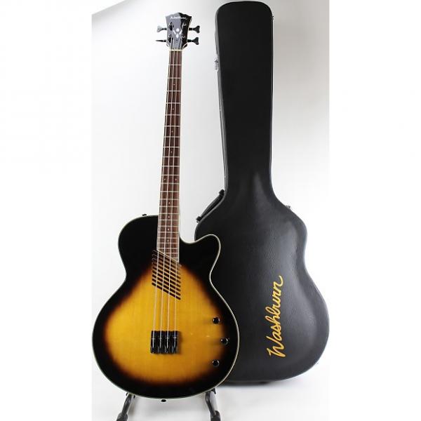 Custom Washburn AB40VSK Cutaway Acoustic Bass Guitar w OHSC in Vintage Sunburst Finish -W Case #1 image