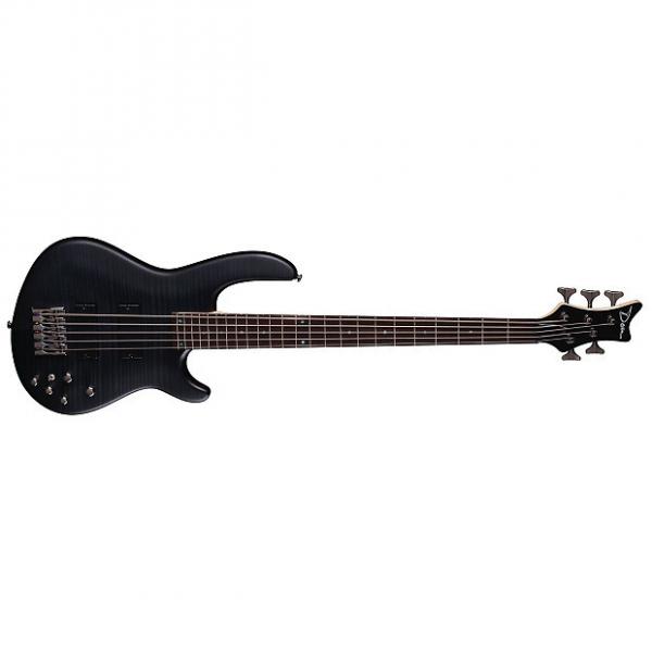 Custom DEAN Edge 5 Flame Maple 5-string BASS guitar NEW Trans Black Satin #1 image