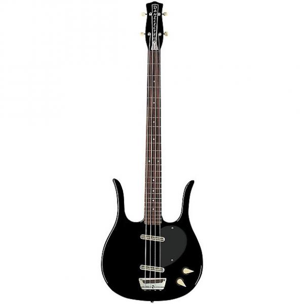 Custom Danelectro Longhorn Electric Bass Guitar (Black) #1 image