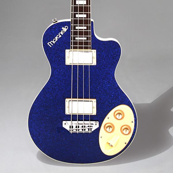 Custom Italia Maranello classic 4 string Bass Blue Sparkle #1 image