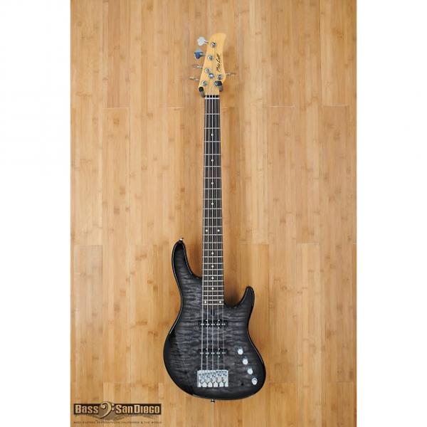 Custom Mike Lull M5 Trans Black 5 string bass guitar #1 image