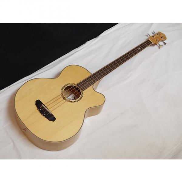 Custom MICHAEL KELLY Firefly 4-string acoustic electric BASS guitar - Natural MKFF4N Natural- blem #1 image