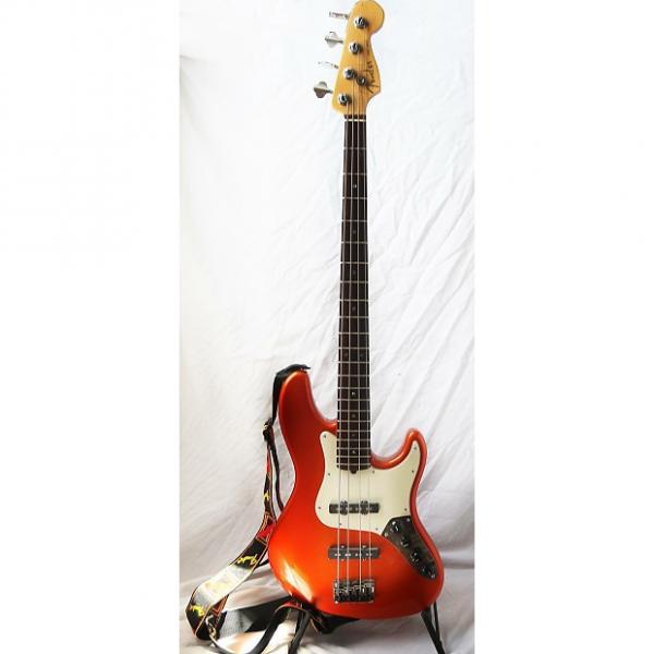 Custom Fender American Deluxe Jazz Bass 2002 Flame Orange With Fender OHSC #1 image