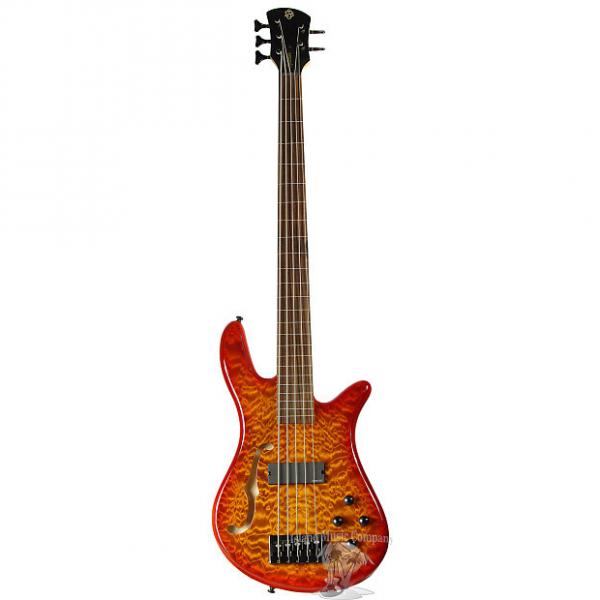 Custom Spector SpectorCore 5 Fretless Bass Guitar Amber Burst #1 image